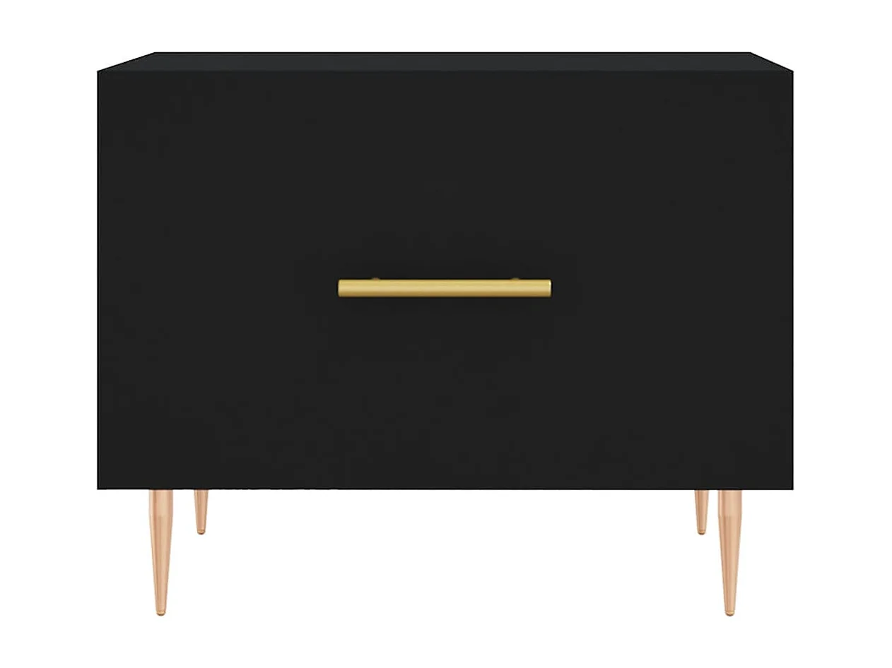 Table basse Noir 50x50x40 Bois d'ingénierie