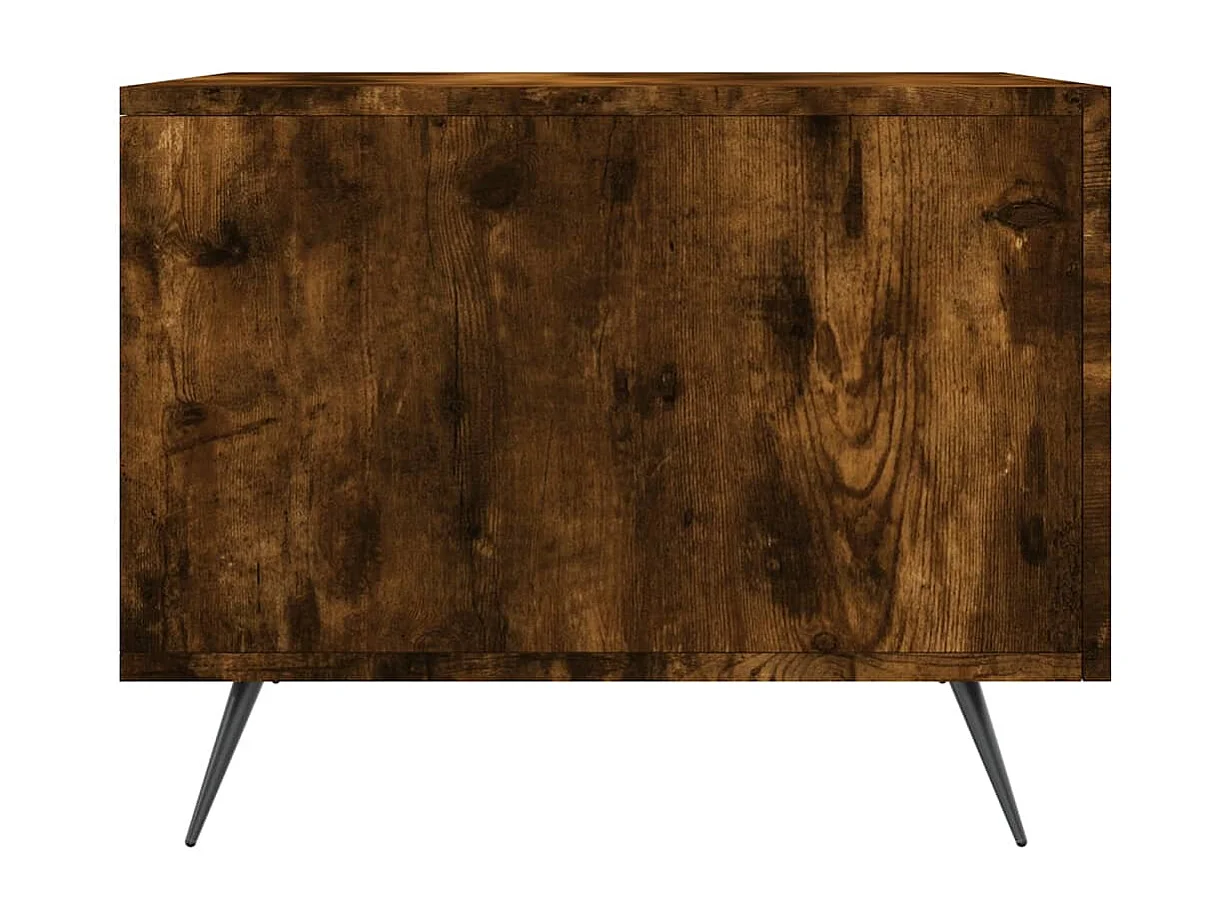 Table basse Chêne fumé 50x50x40 Bois d'ingénierie