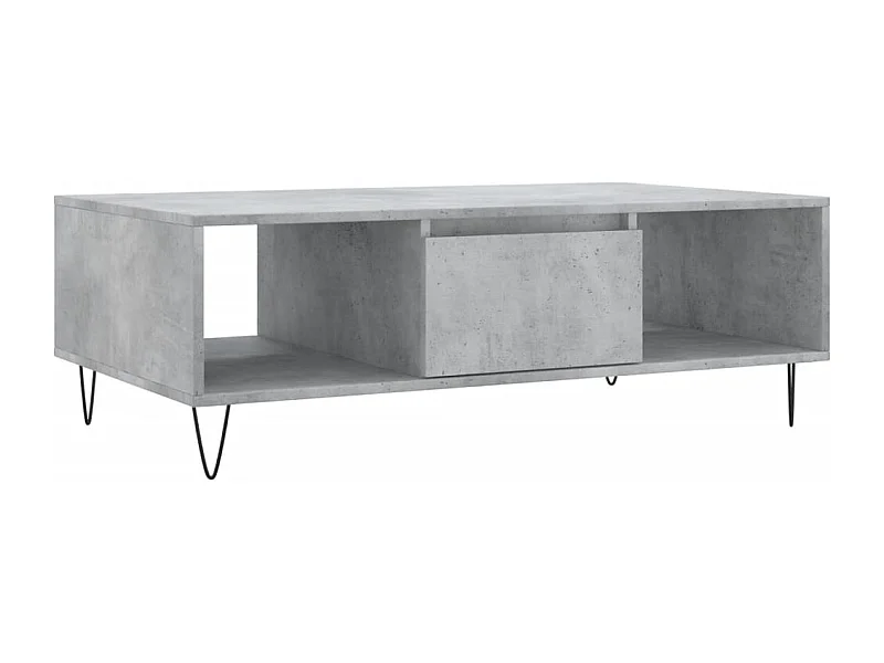Table basse gris béton 104x60x35 bois d'ingénierie
