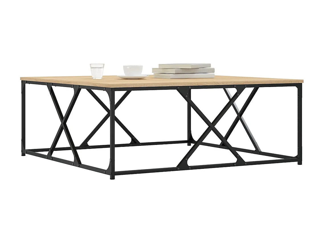 Table basse chêne sonoma 100x100x40 bois d'ingénierie