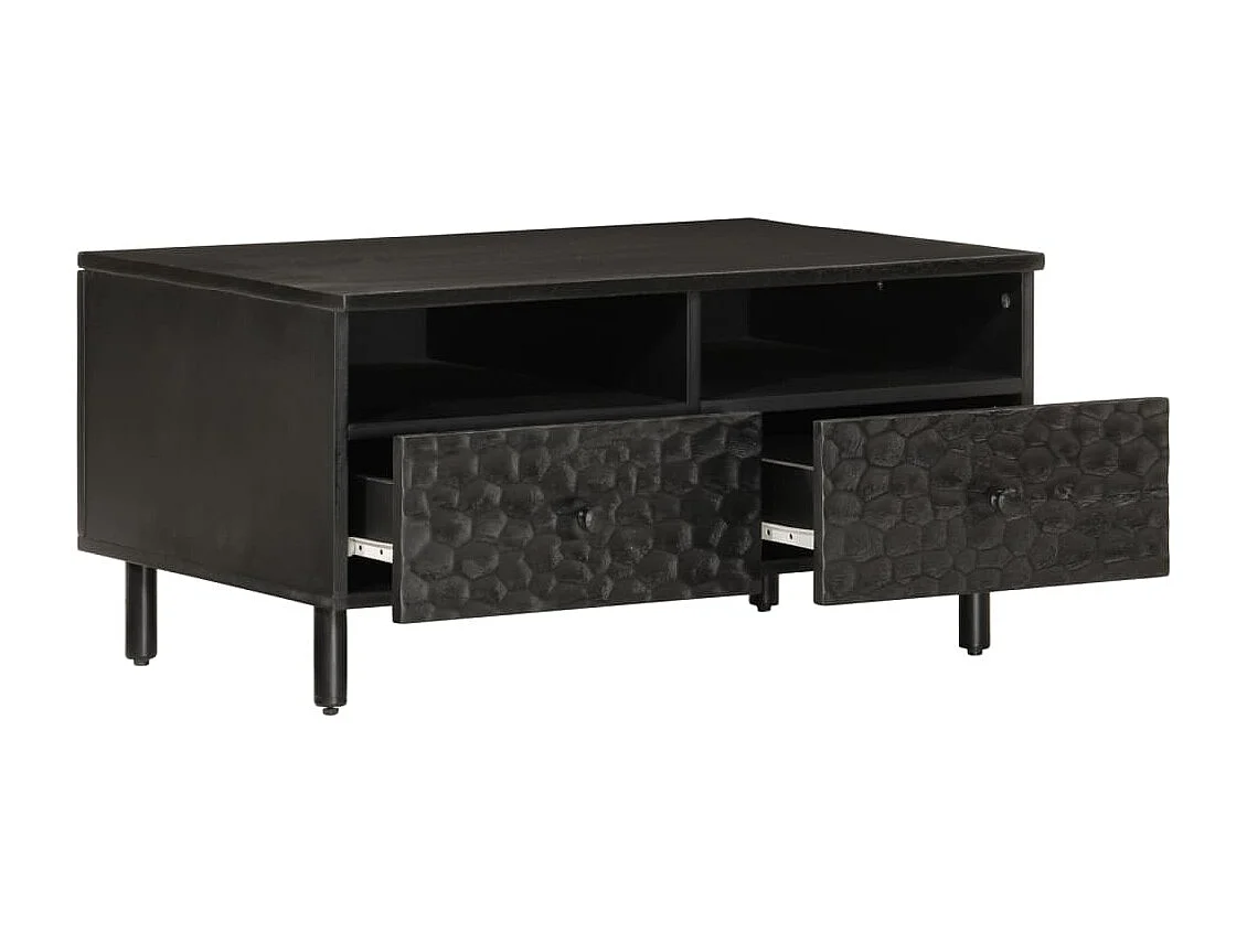 Table basse noir 80x54x40 bois massif de manguier