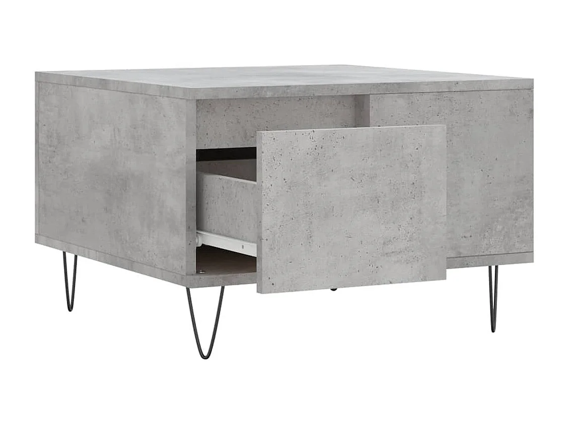 Table basse gris béton 55x55x36,5 bois d'ingénierie