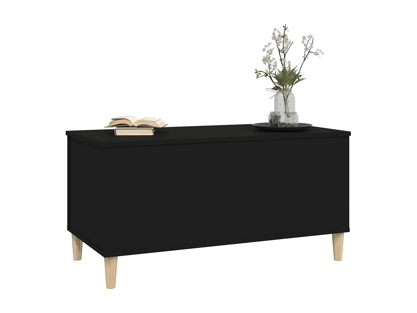 Table basse Noir 90x44,5x45 Bois d'ingénierie