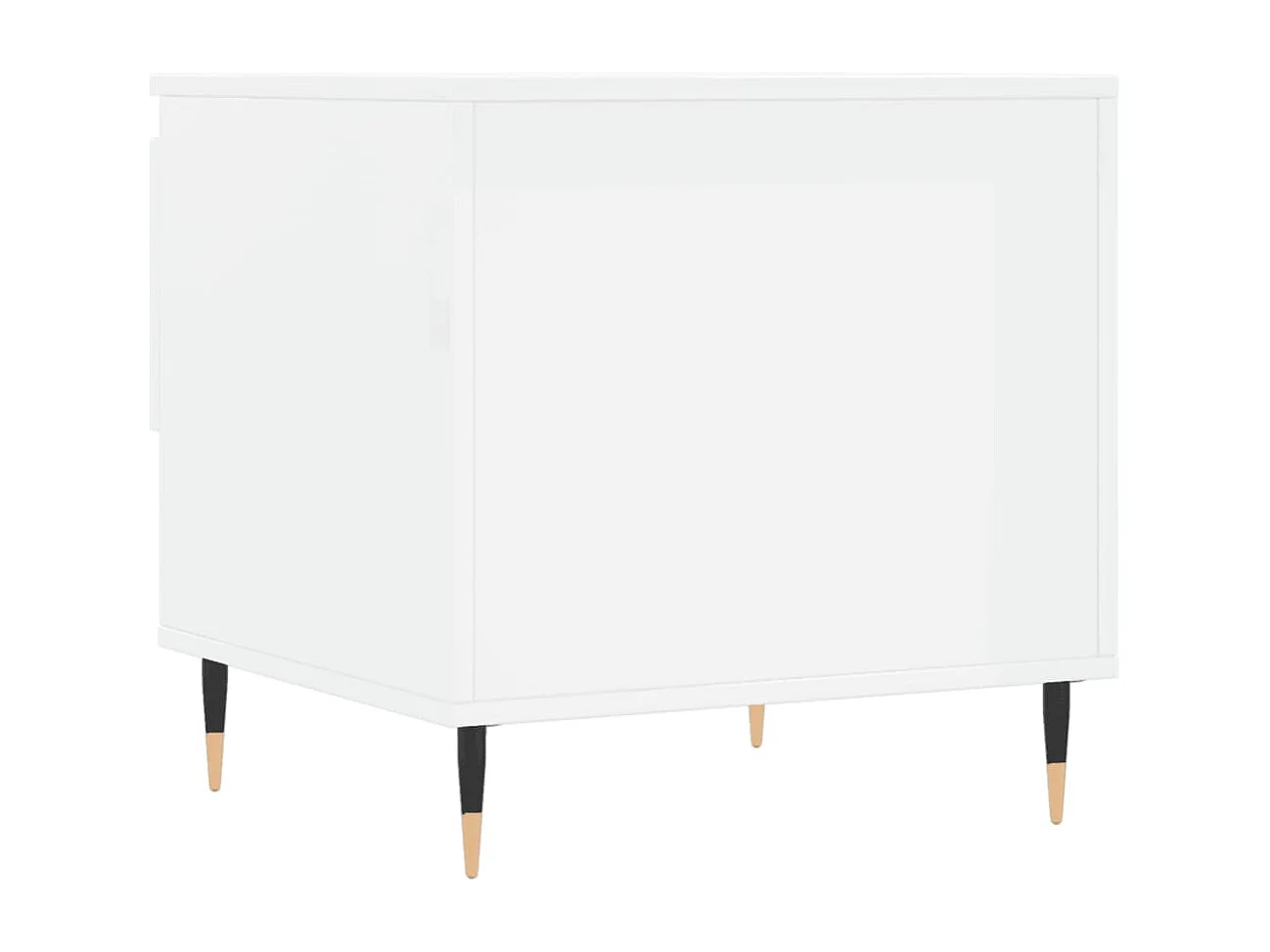 Tables basses 2 pcs blanc brillant 50x46x50 bois d'ingénierie