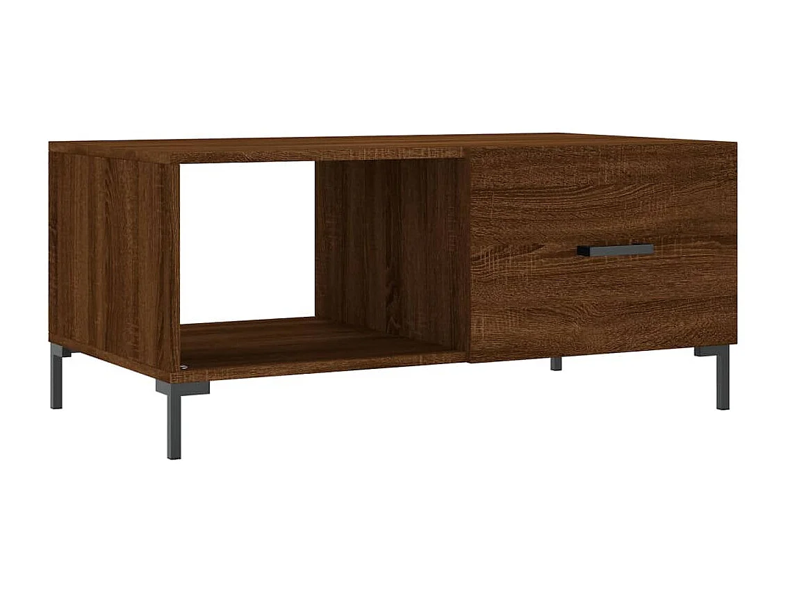 Table basse chêne marron 90x50x40 bois d'ingénierie