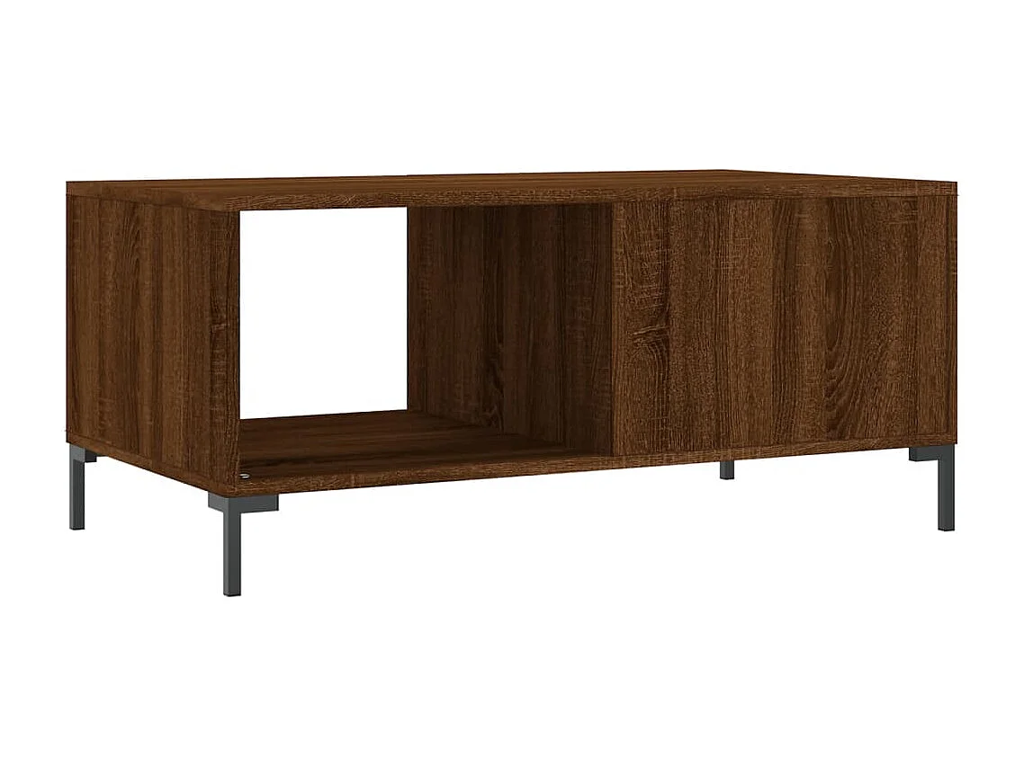Table basse chêne marron 90x50x40 bois d'ingénierie