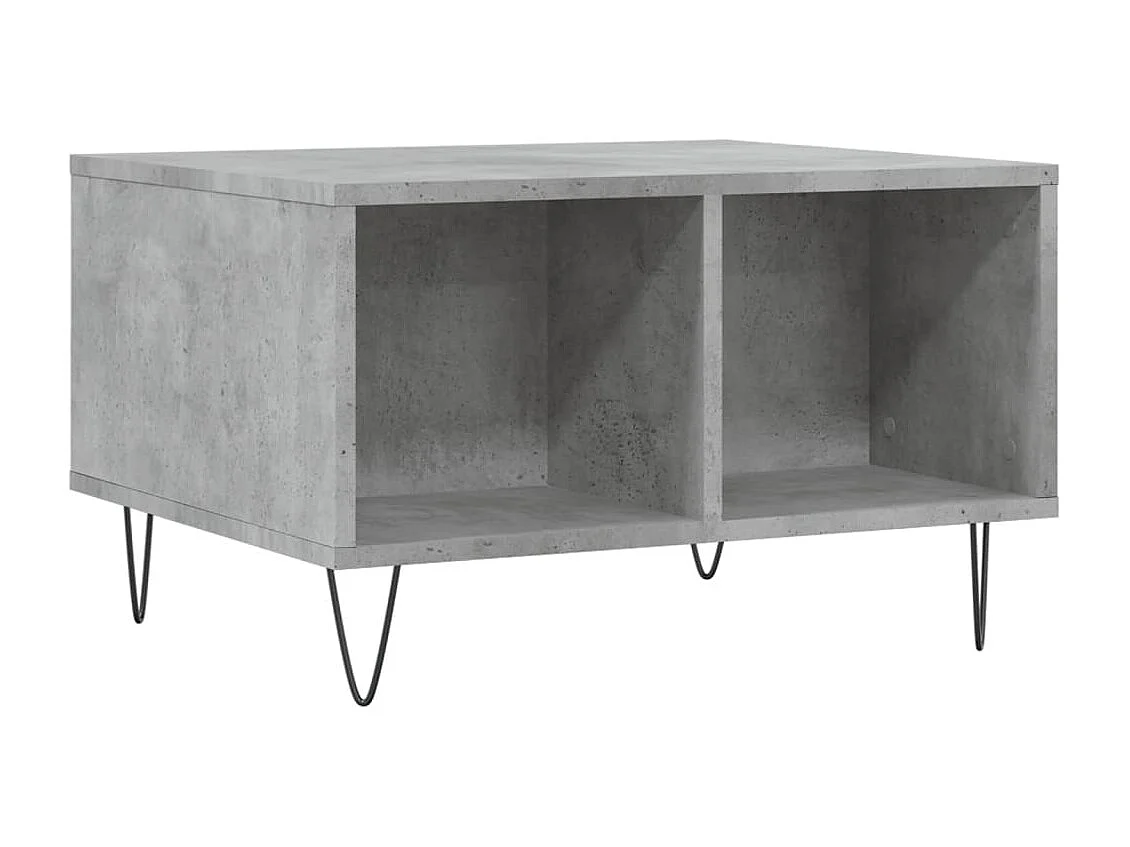 Table basse Gris béton 60x50x36,5 Bois d'ingénierie