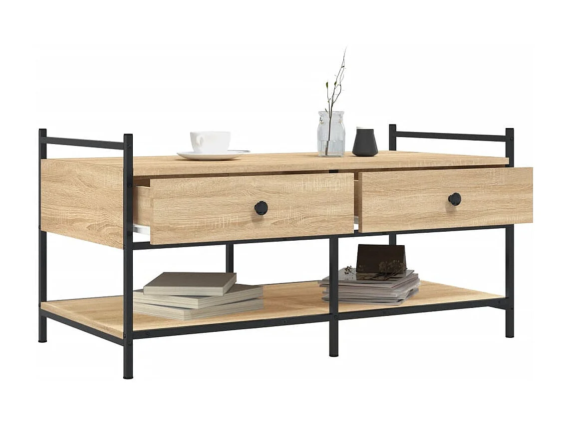 Table basse chêne sonoma 99x50x50 bois d'ingénierie