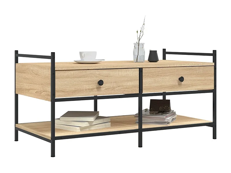 Table basse chêne sonoma 99x50x50 bois d'ingénierie