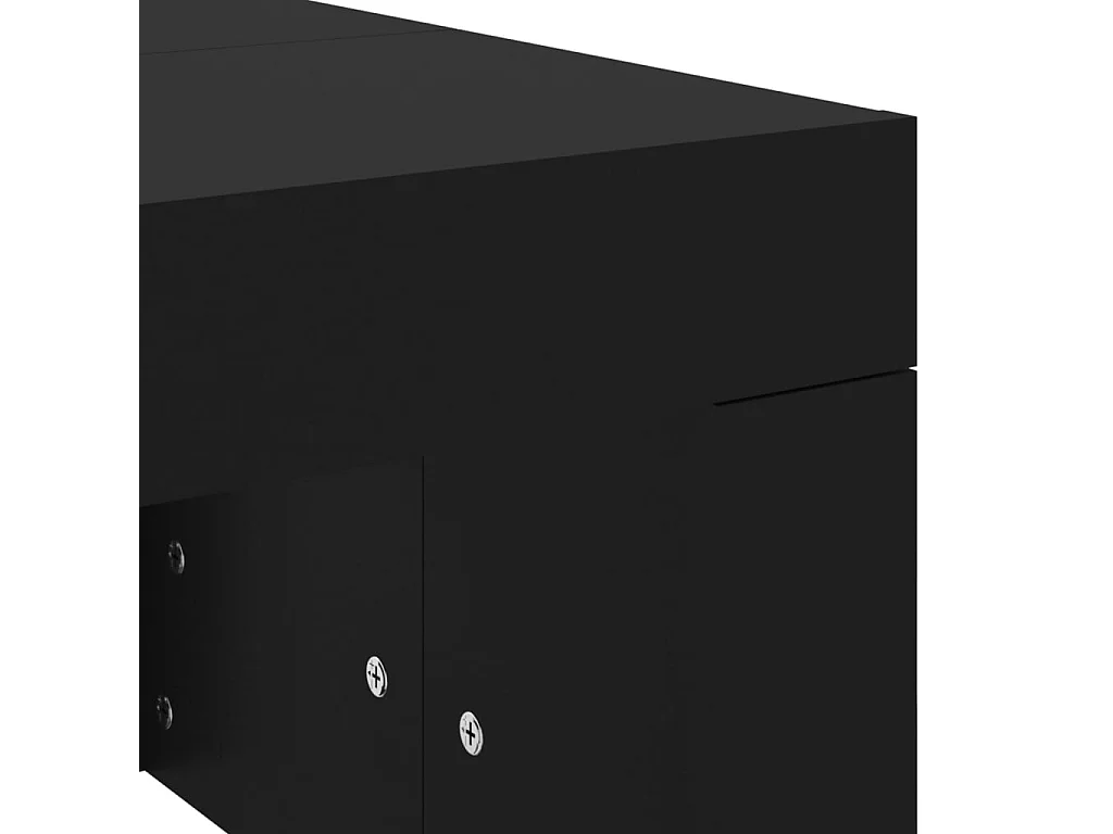 Table basse noir 102x50x36 bois d'ingénierie