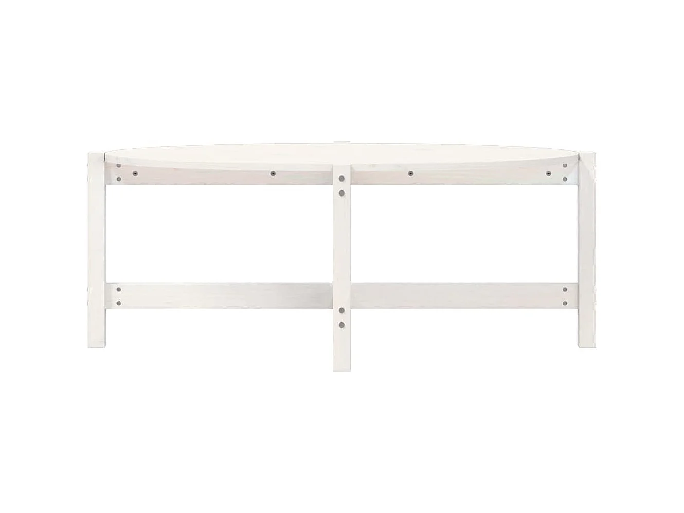 Table basse Blanc 118x63x45 Bois massif de pin