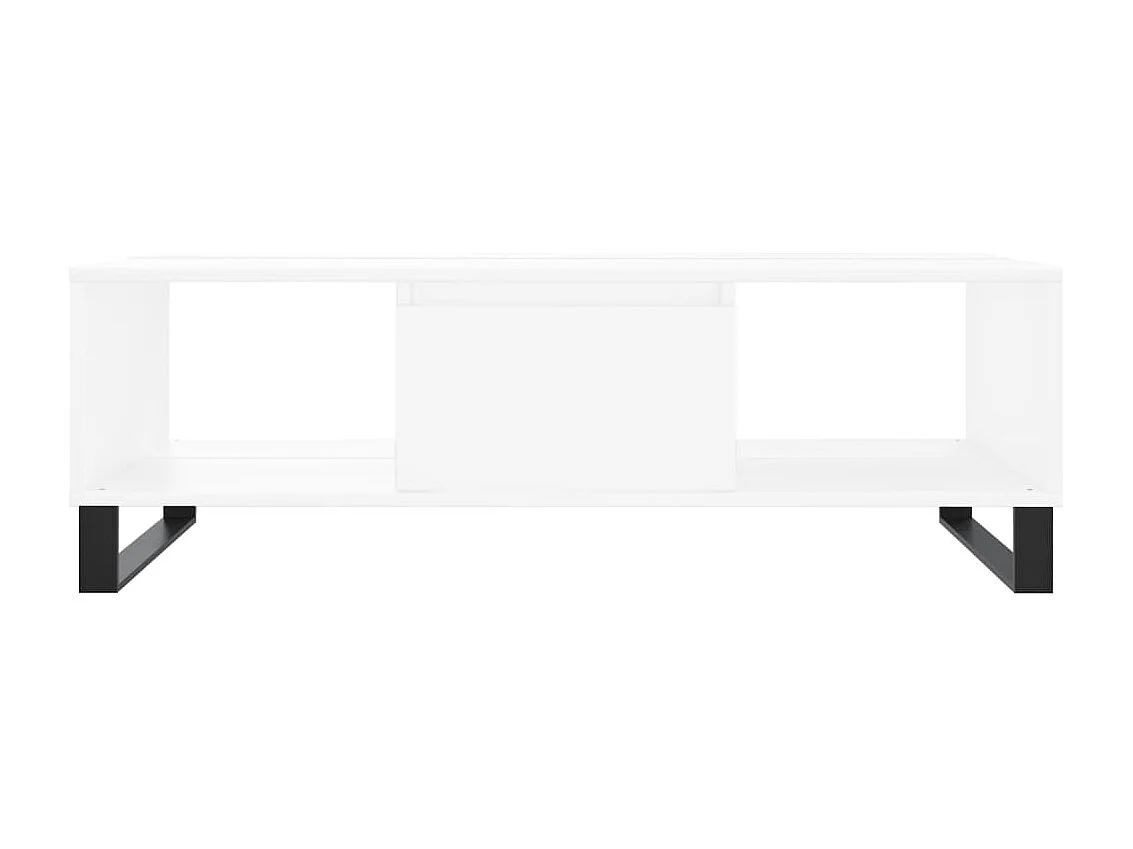 Table basse blanc 104x60x35 bois d'ingénierie