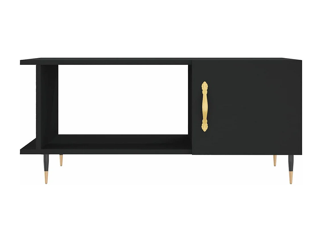 Table basse noir 90x50x40 bois d'ingénierie