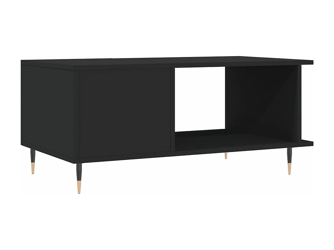 Table basse noir 90x50x40 bois d'ingénierie