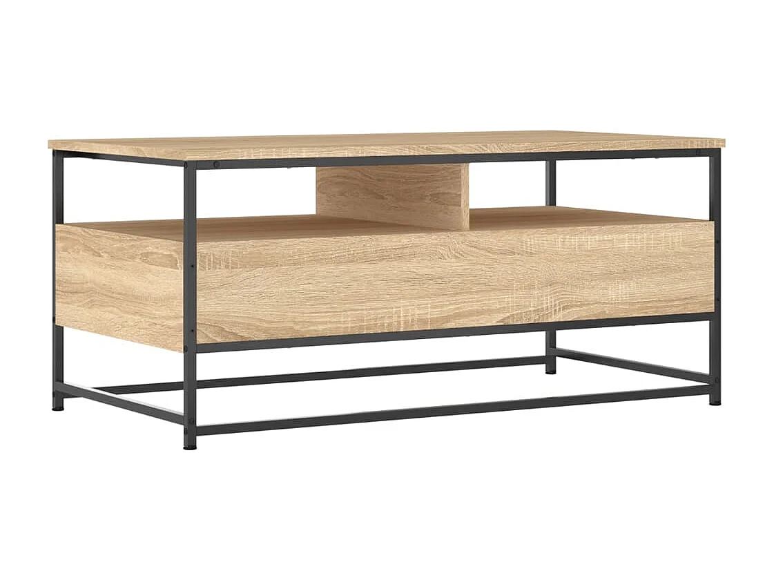 Table basse chêne sonoma 100x51x45 bois d'ingénierie