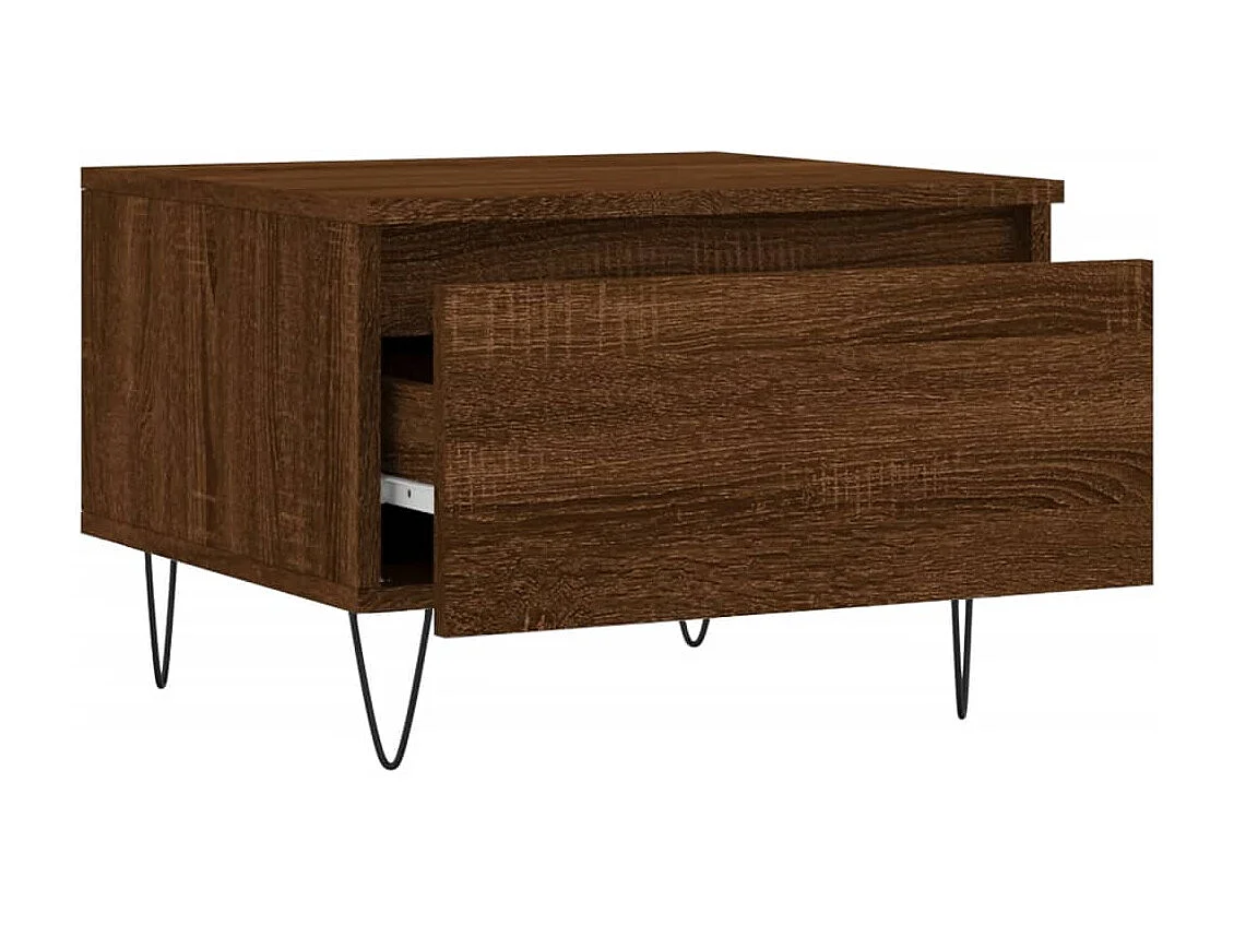 Tables basses 2 pcs chêne marron 50x46x35 bois d'ingénierie