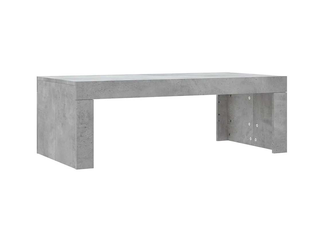 Table basse gris béton 102x50x36 bois d'ingénierie