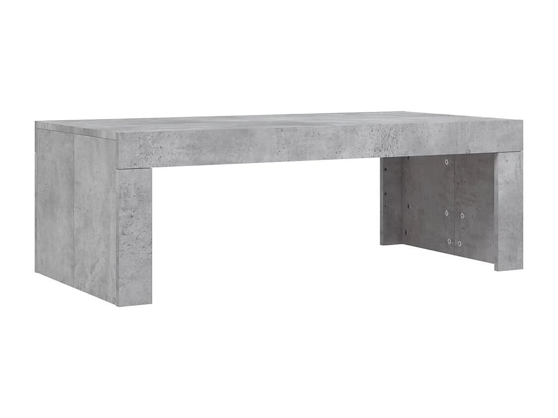 Table basse gris béton 102x50x36 bois d'ingénierie
