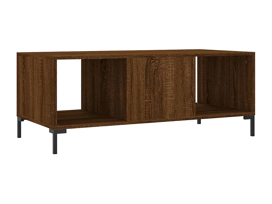 Table basse chêne marron 102x50x40 bois d'ingénierie