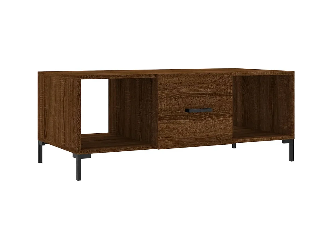 Table basse chêne marron 102x50x40 bois d'ingénierie