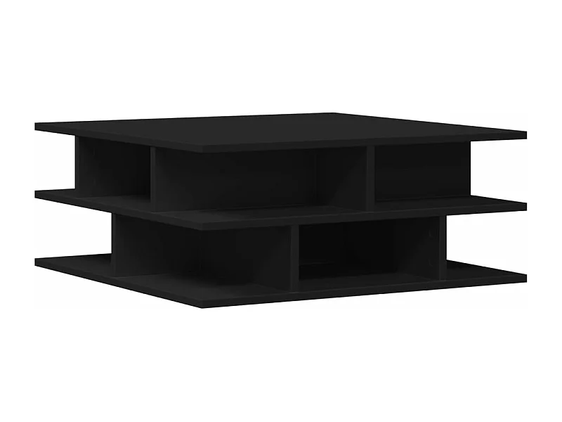 Table basse noir 70x70x29 bois d'ingénierie