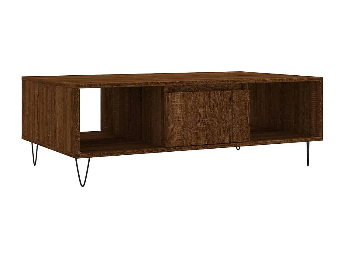 Table basse chêne marron 104x60x35 bois d'ingénierie