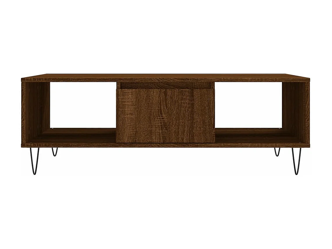 Table basse chêne marron 104x60x35 bois d'ingénierie