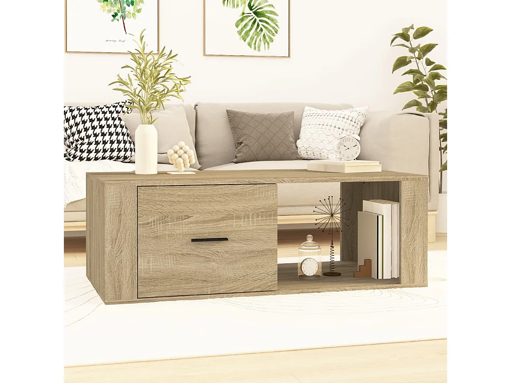 Table basse Chêne sonoma 100x50,5x35 Bois d'ingénierie