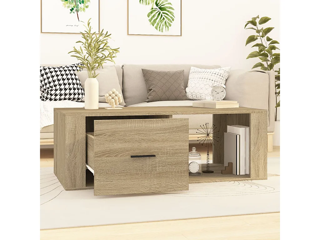 Table basse Chêne sonoma 100x50,5x35 Bois d'ingénierie