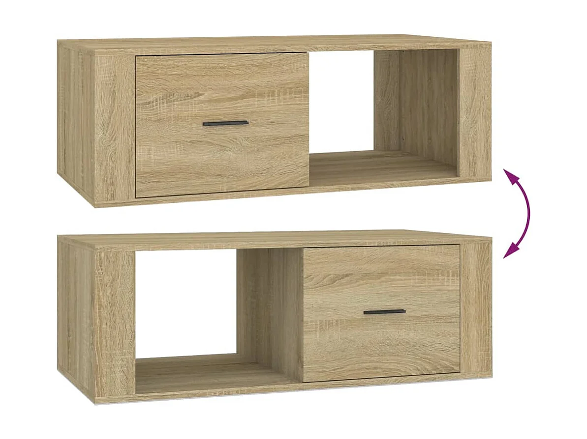 Table basse Chêne sonoma 100x50,5x35 Bois d'ingénierie