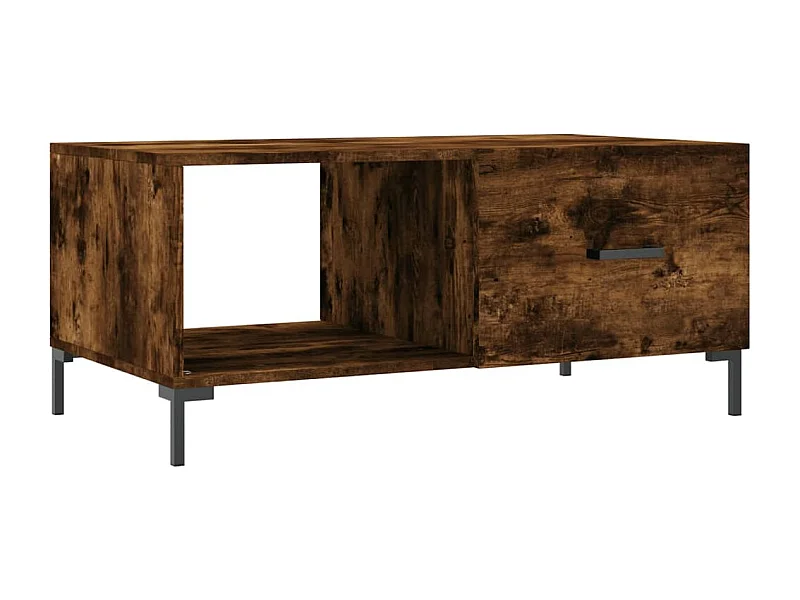 Table basse chêne fumé 90x50x40 bois d'ingénierie