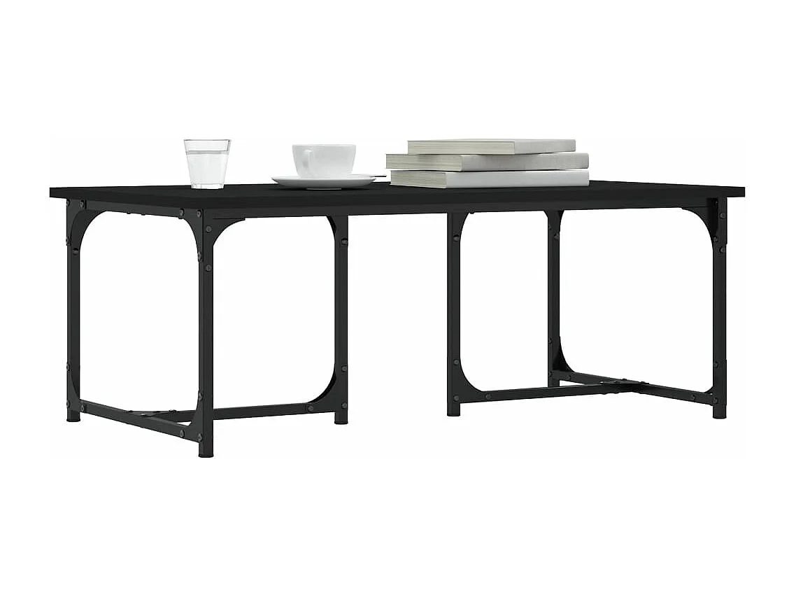 Table basse Noir 90x50x35 Bois d'ingénierie