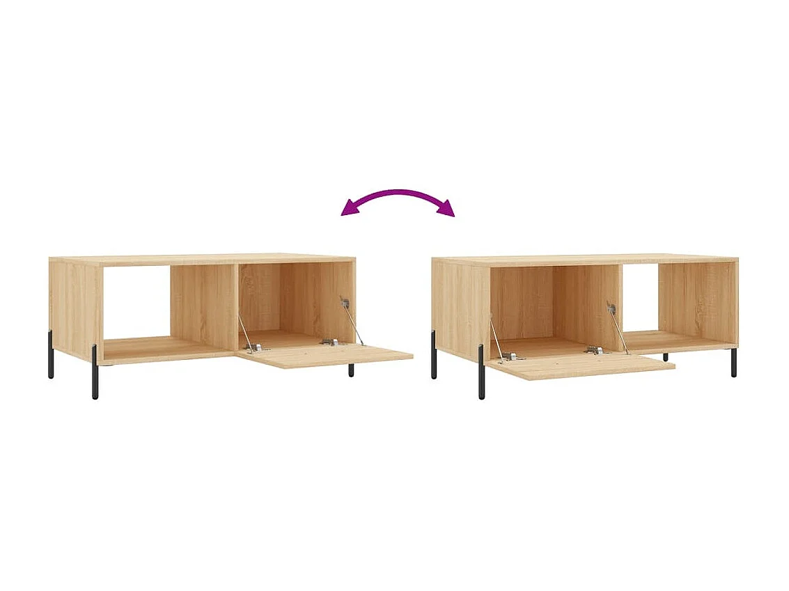 Table basse chêne sonoma 90x50x40 bois d'ingénierie