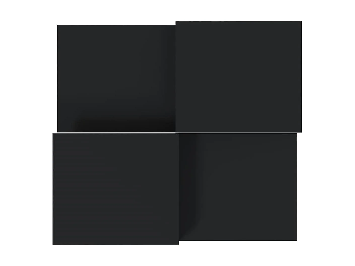 Tables basses 2 pcs Noir Bois d'ingénierie