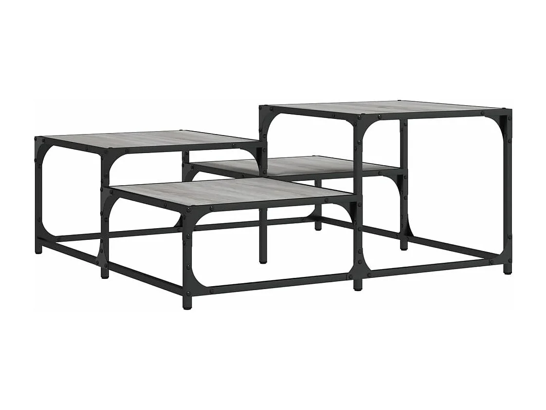 Table basse sonoma gris 87,5x87,5x40 bois d'ingénierie