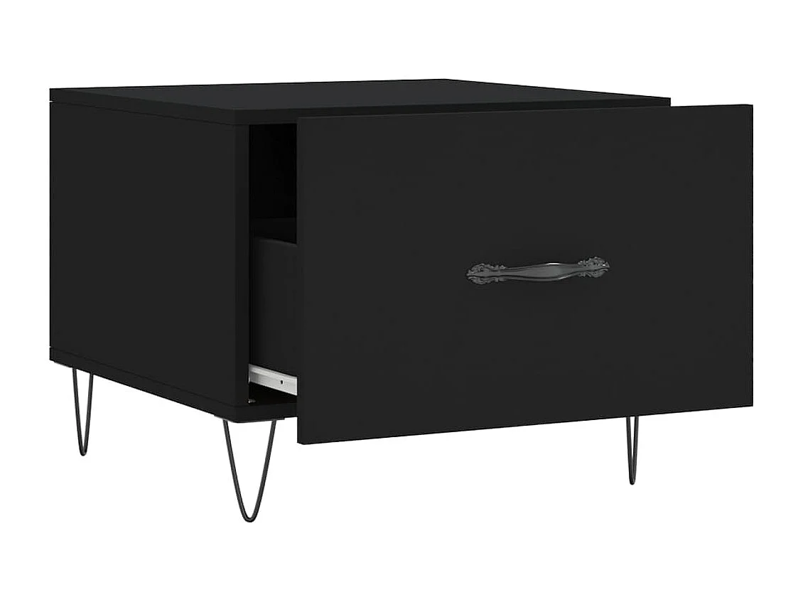 Table basse Noir 50x50x40 Bois d'ingénierie
