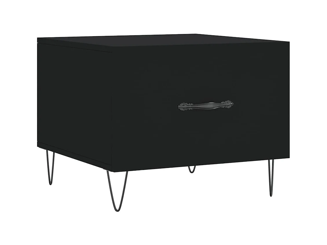Table basse Noir 50x50x40 Bois d'ingénierie