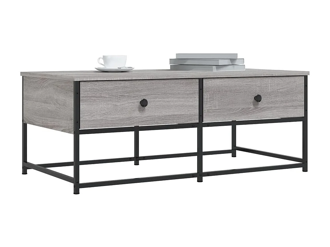 Table basse sonoma gris 100x51x40 bois d'ingénierie