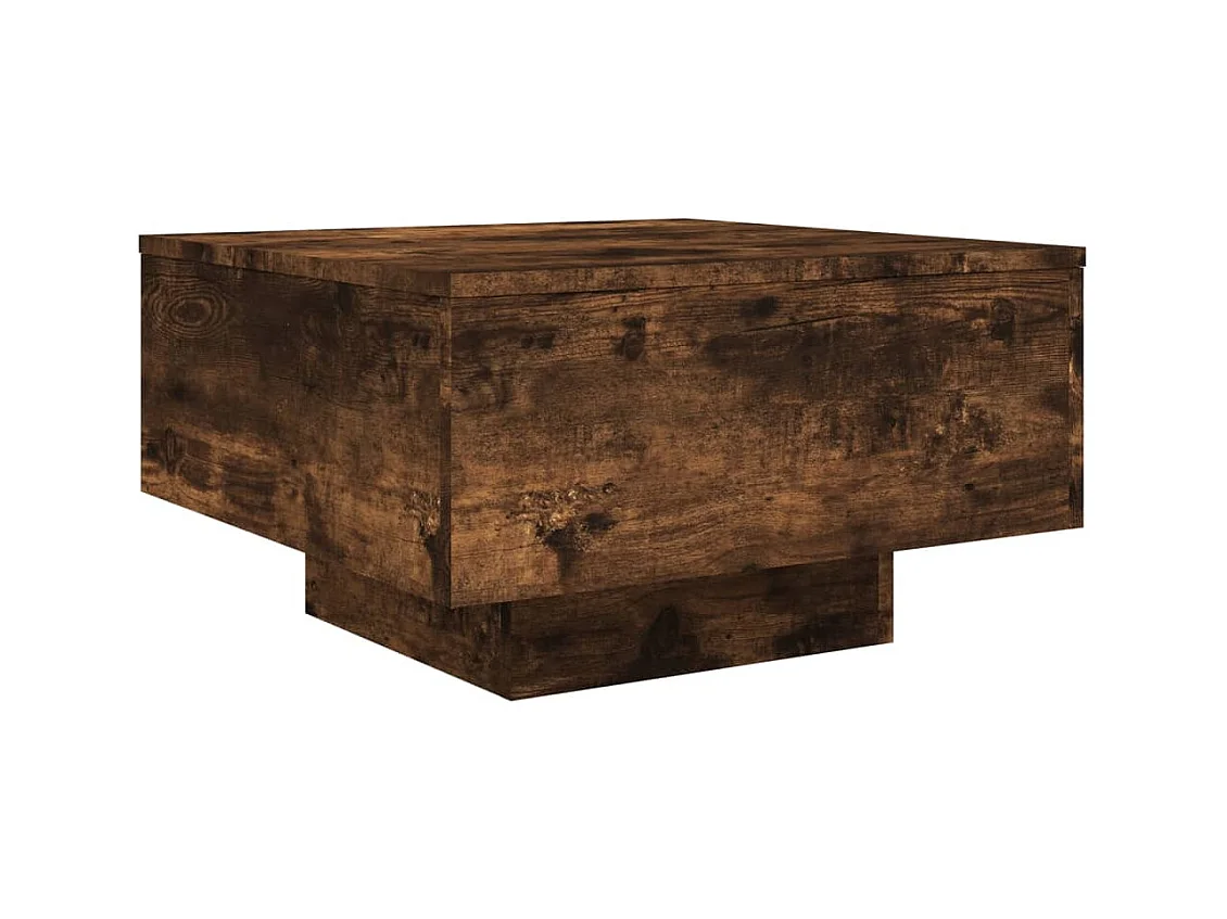 Table basse chêne fumé 55x55x31 bois d'ingénierie