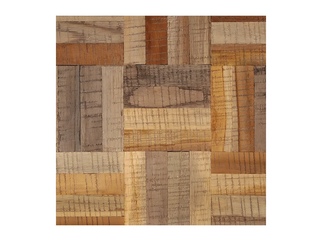 Table basse gris 55x55x40 teck de récupération massif