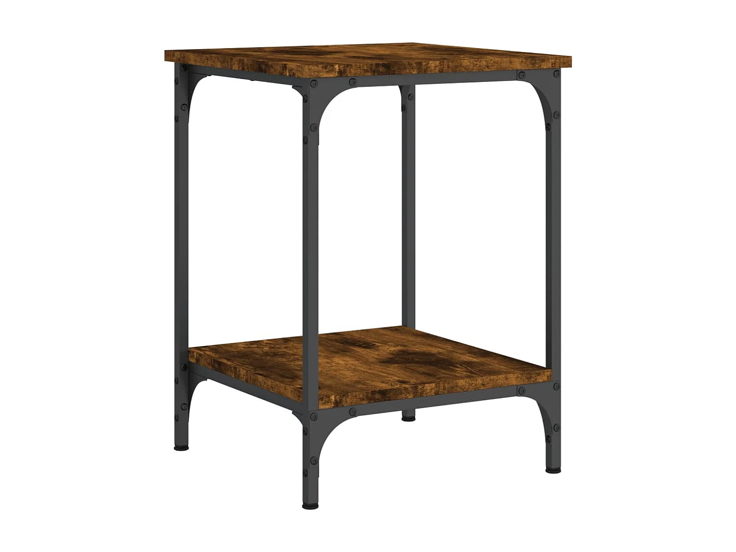 Table basse chêne fumé 40x40x55 bois d'ingénierie