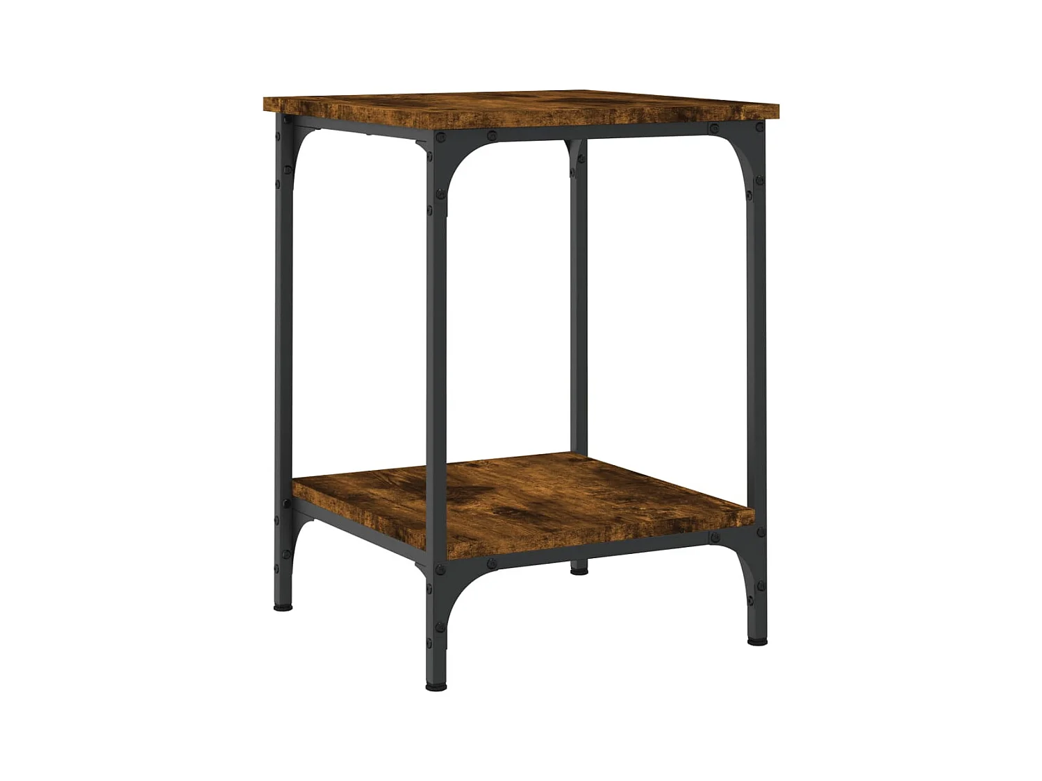 Table basse chêne fumé 40x40x55 bois d'ingénierie