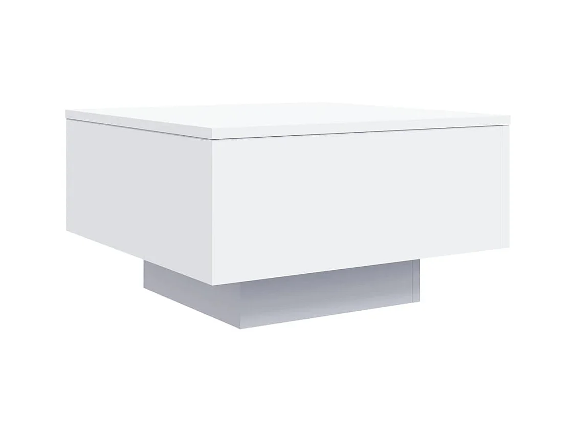 Table basse blanc 55x55x31 bois d'ingénierie