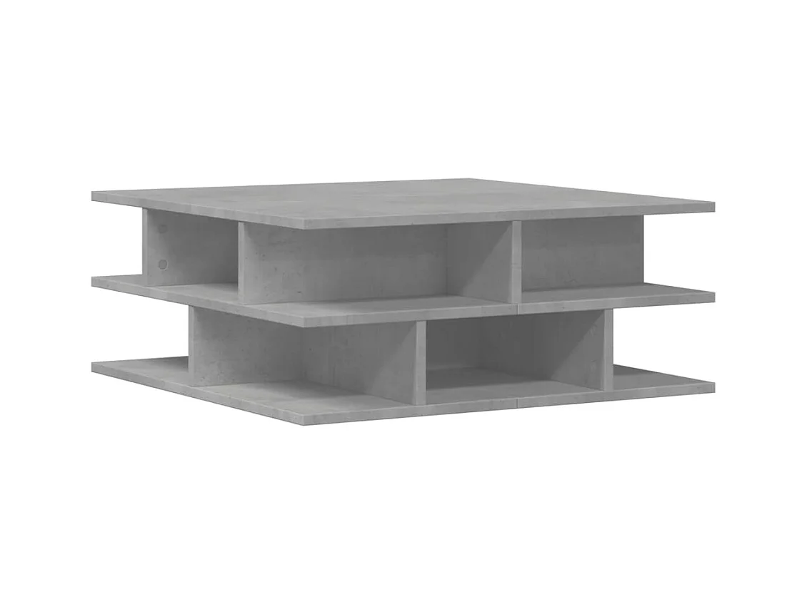 Table basse gris béton 70x70x29 bois d'ingénierie