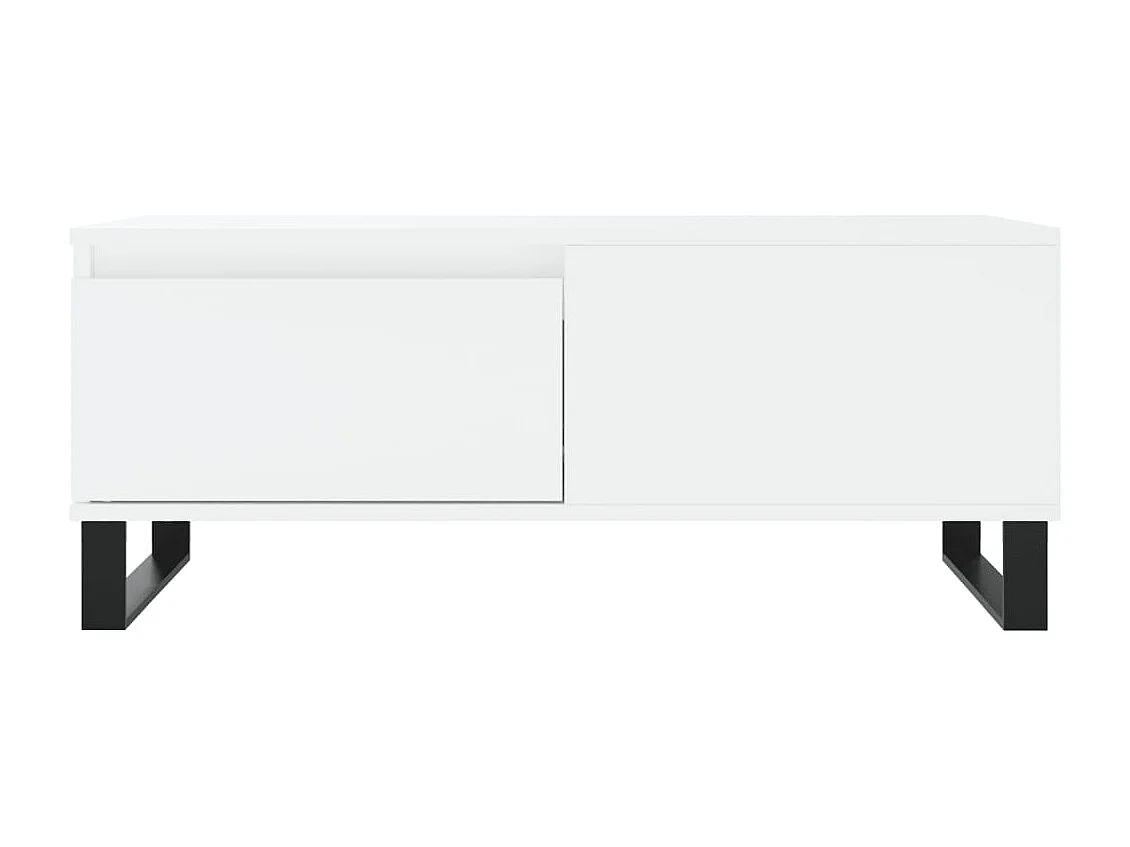 Table basse Blanc 90x50x36,5 Bois d'ingénierie