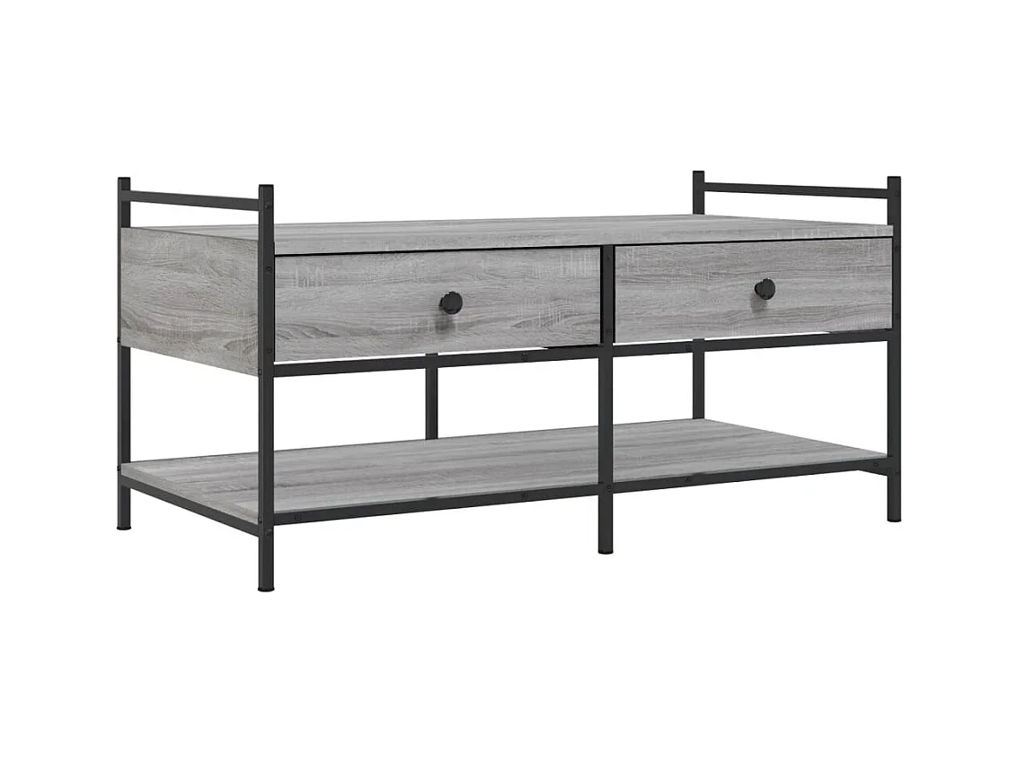 Table basse sonoma gris 99x50x50 bois d'ingénierie
