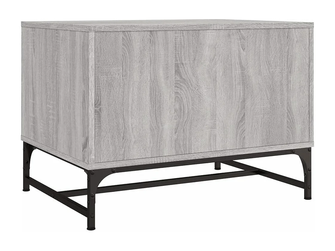 Table basse avec portes en verre sonoma gris 68,5x50x50