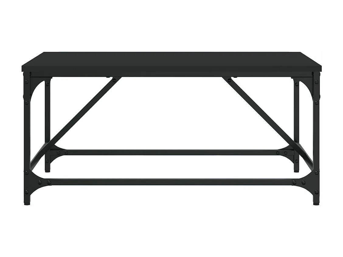 Table basse noir 75x50x35 bois d'ingénierie