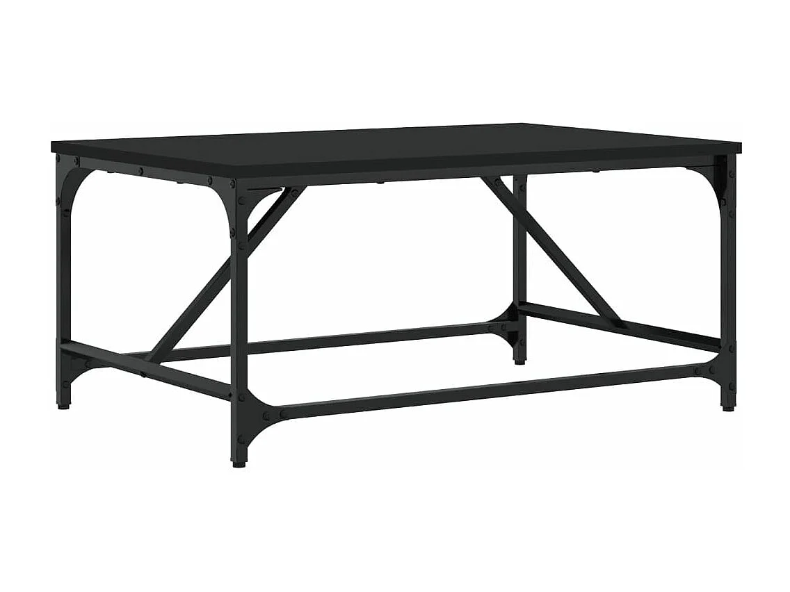 Table basse noir 75x50x35 bois d'ingénierie