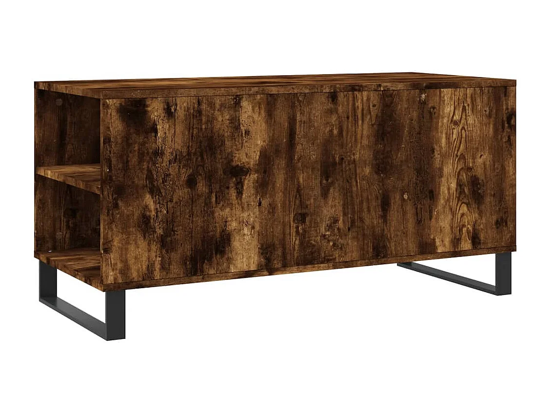 Table basse chêne fumé 102x44,5x50 bois d'ingénierie